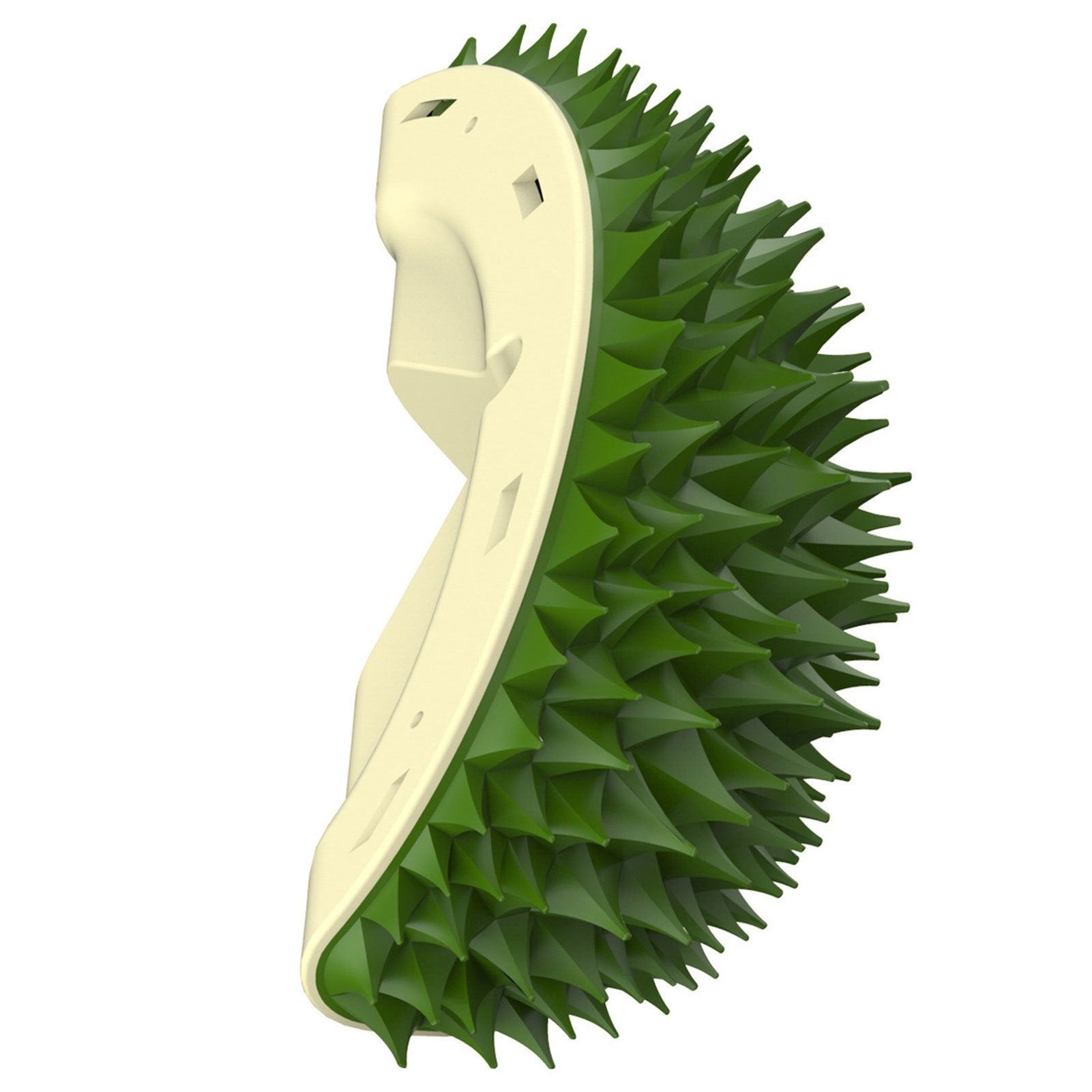 Durian Cat Brush, Cat Self Groomer, Wall Corner Scratcher Massage Combs Durian Shape Molars Eat Slowly Toys Multifunctional Scratch Massager Tool Pets Clean Teeth Healthy Toys