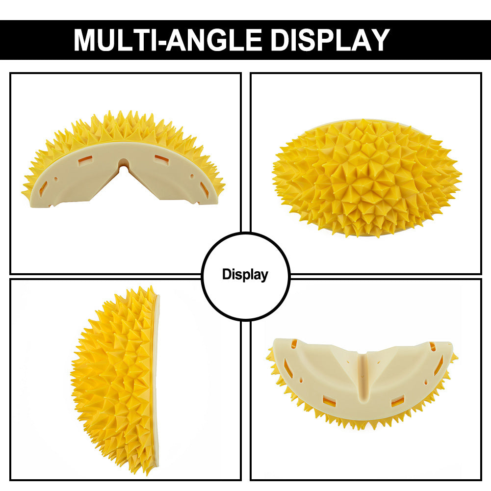Durian Cat Brush, Cat Self Groomer, Wall Corner Scratcher Massage Combs Durian Shape Molars Eat Slowly Toys Multifunctional Scratch Massager Tool Pets Clean Teeth Healthy Toys