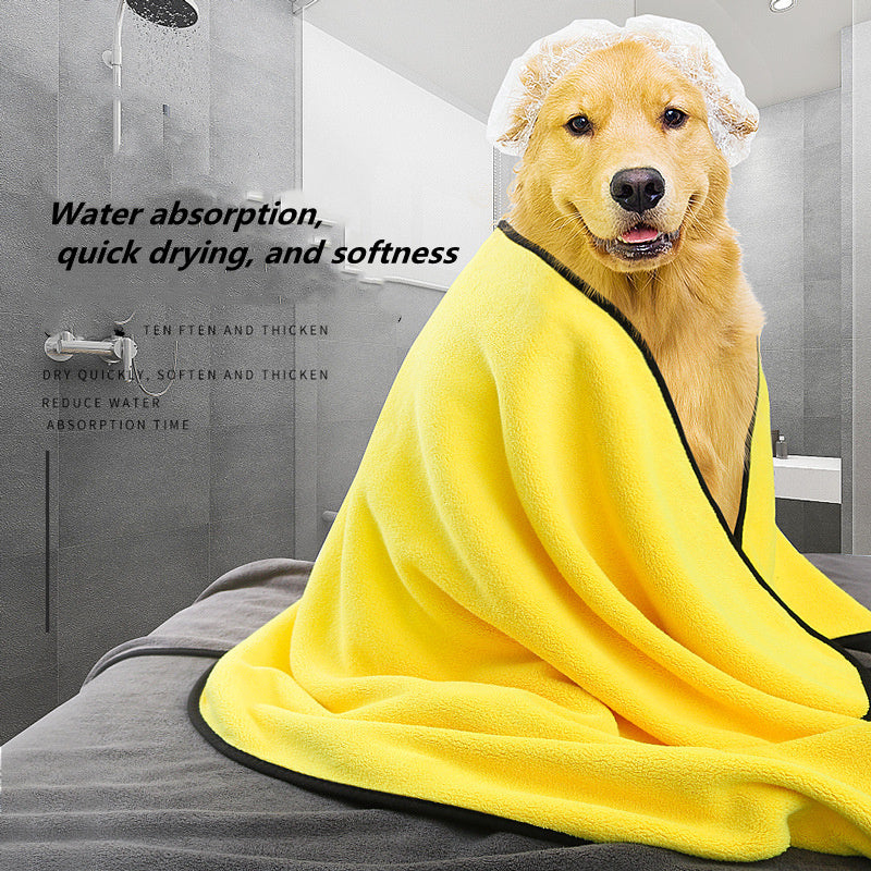 Dog Cat Towels For Drying Dogs Cat Drying Towel Dog Cat Bath Towel, Quick-drying Pet Dog And Cat Towels Soft Fiber Towels Robe Super Absorbent Quick Drying Soft Microfiber Pet Towel For Dogs, Cats Yellow
