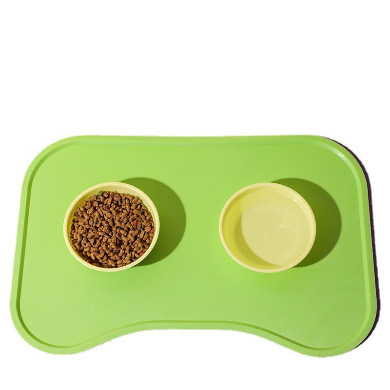 Dog Cat Food Mat For Floors Waterproof,Thicker Cat Food Mat Non-Slip,Dog Bowl Mats For Food And Water,Pet Feeding Mat Silicone,Raised Edges To Prevent Tray For Dog Bowls