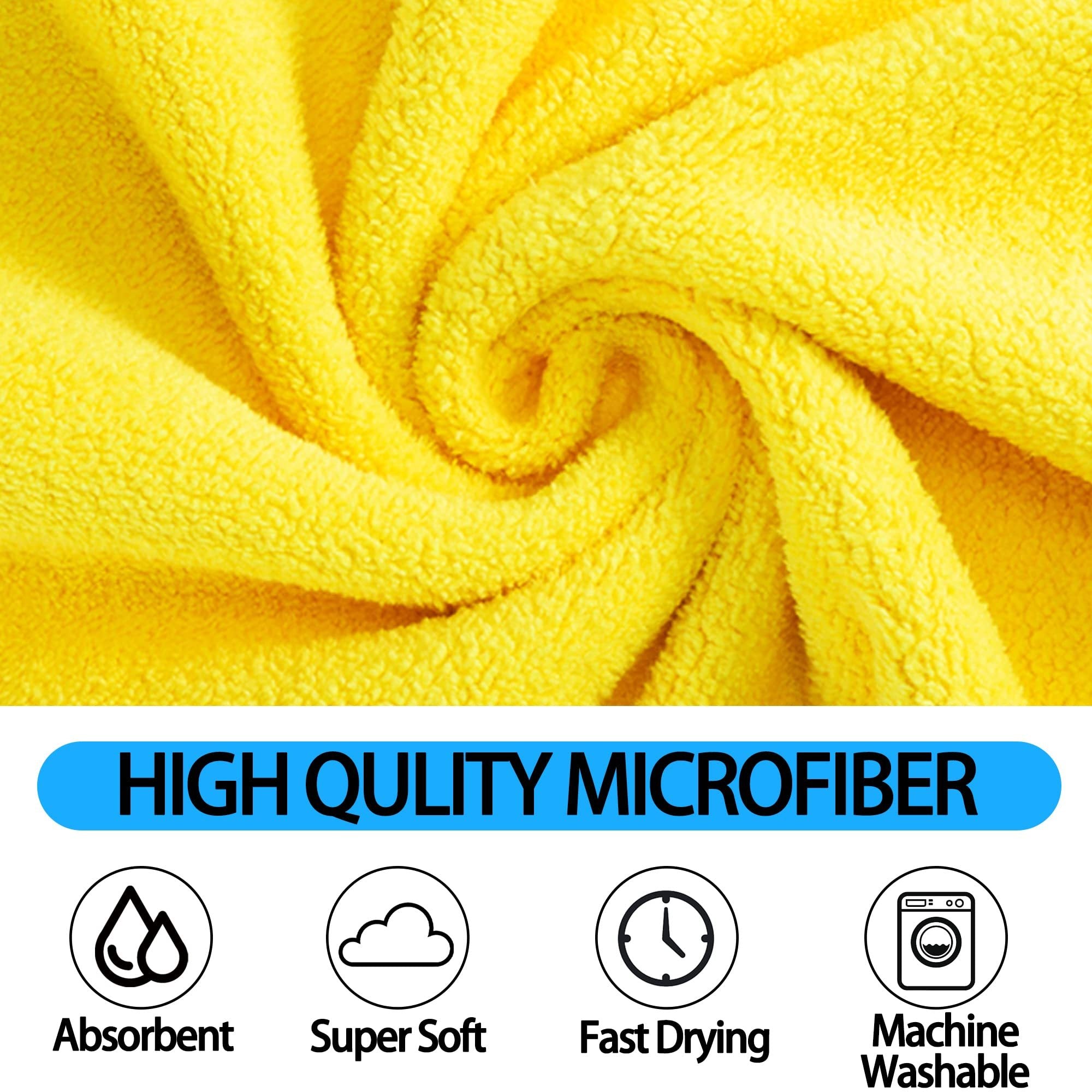 Dog Cat Towels For Drying Dogs Cat Drying Towel Dog Cat Bath Towel, Quick-drying Pet Dog And Cat Towels Soft Fiber Towels Robe Super Absorbent Quick Drying Soft Microfiber Pet Towel For Dogs, Cats Yellow