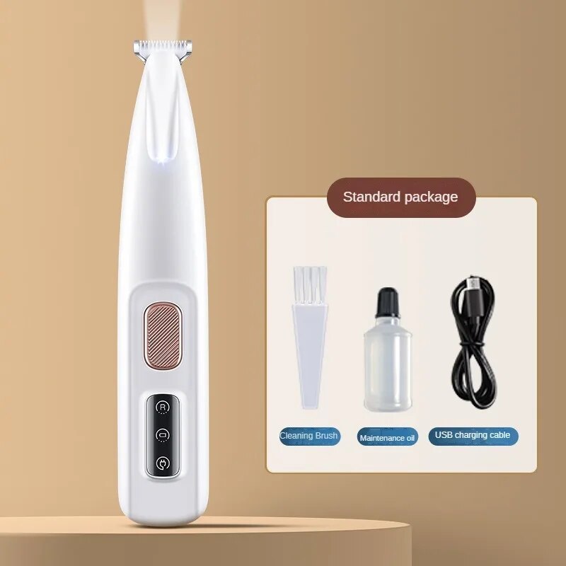 New Cat Dog Paw Trimmer With LED Light Fully Waterproof Pet Hair Trimmer With LED Display Dog Cat Clippers For Grooming 18mm Widen Blade