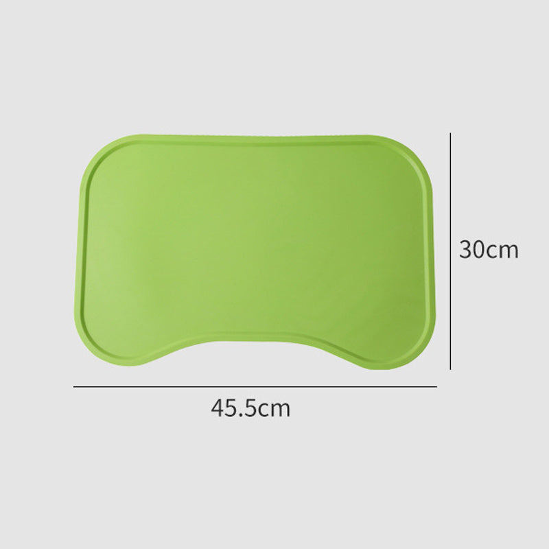 Dog Cat Food Mat For Floors Waterproof,Thicker Cat Food Mat Non-Slip,Dog Bowl Mats For Food And Water,Pet Feeding Mat Silicone,Raised Edges To Prevent Tray For Dog Bowls