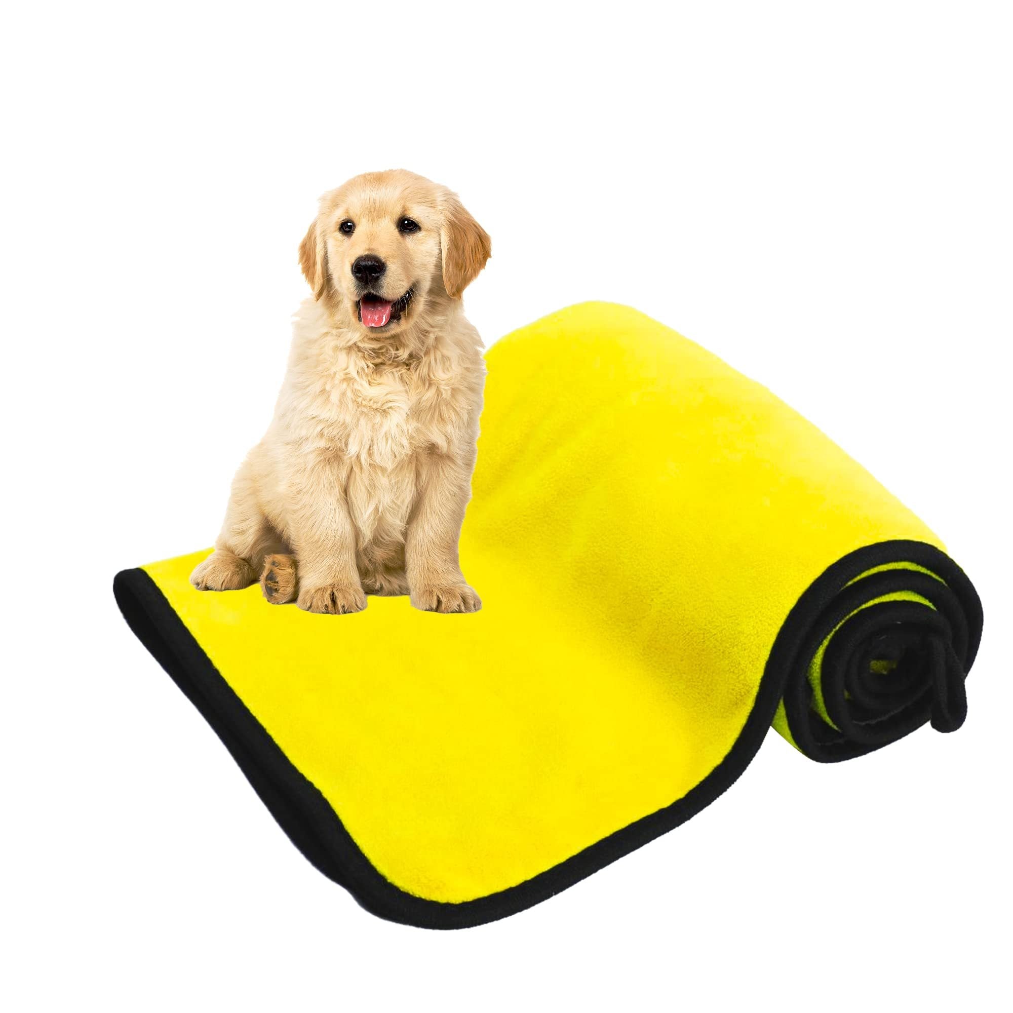 Dog Cat Towels For Drying Dogs Cat Drying Towel Dog Cat Bath Towel, Quick-drying Pet Dog And Cat Towels Soft Fiber Towels Robe Super Absorbent Quick Drying Soft Microfiber Pet Towel For Dogs, Cats Yellow