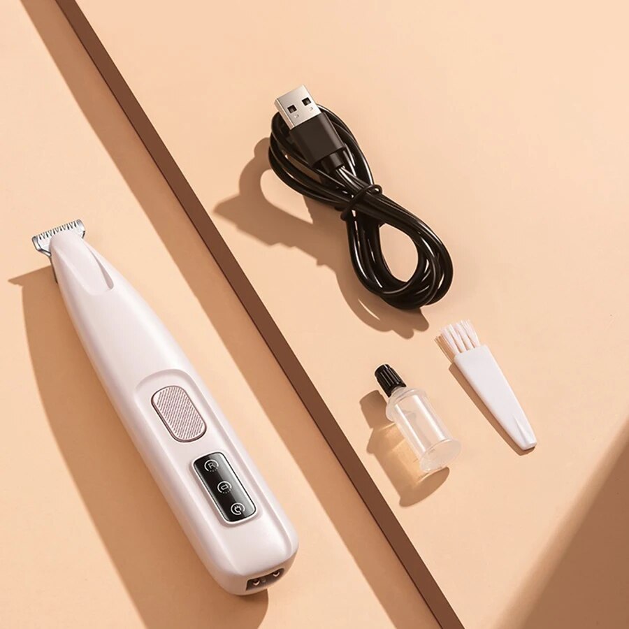 New Cat Dog Paw Trimmer With LED Light Fully Waterproof Pet Hair Trimmer With LED Display Dog Cat Clippers For Grooming 18mm Widen Blade